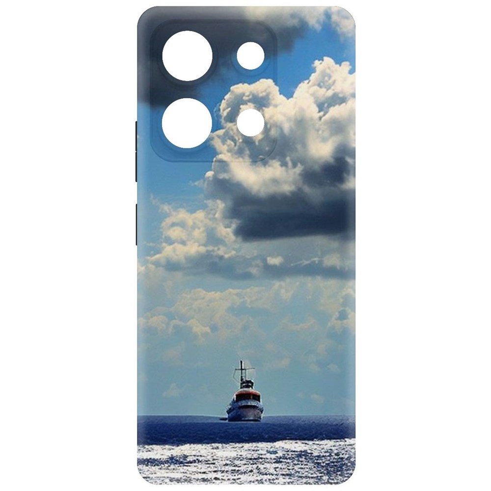 

Чехол-накладка Krutoff Soft Case Море для Infinix Note 30i черный
