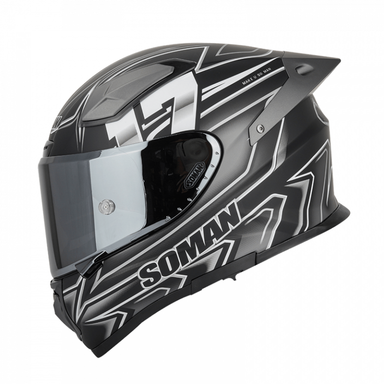 Шлем Soman TALKO, black/silver, M