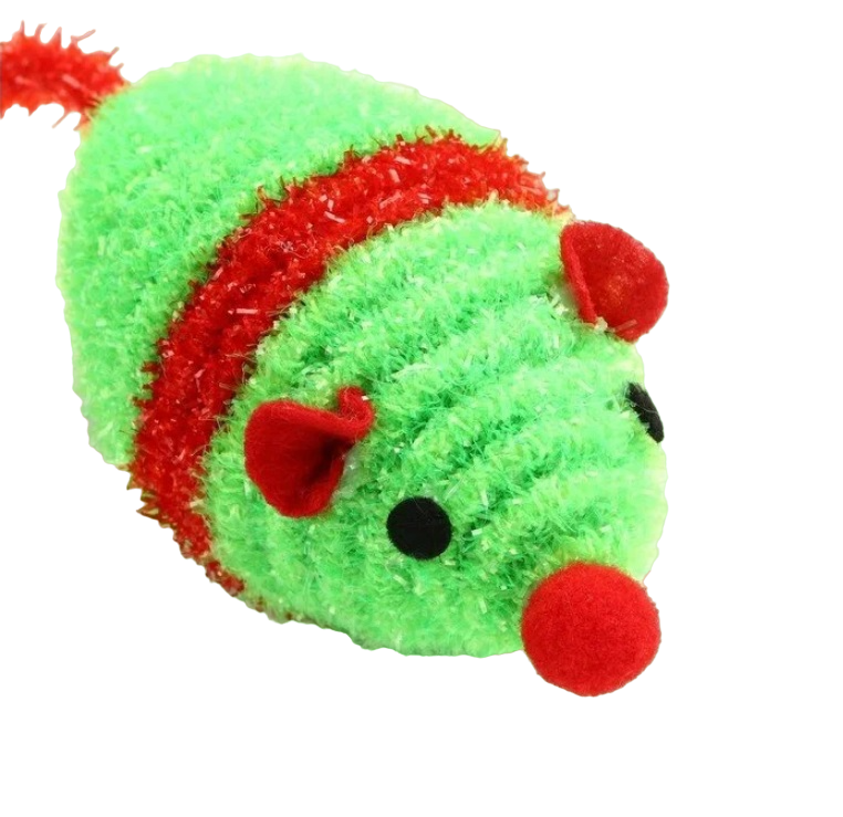

Игрушка для кошек Пижон Мышь новогодняя 8 см