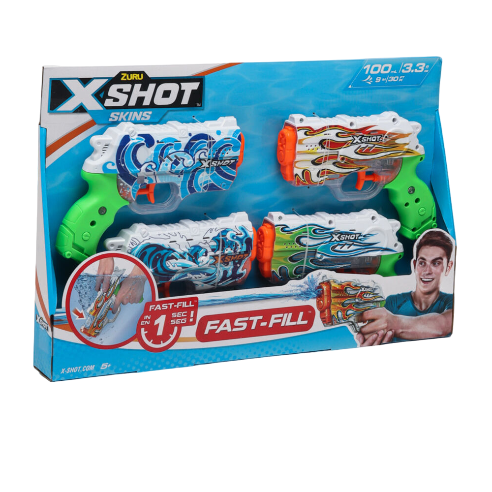 Водный Бластер игрушечный ZURU X-Shot Water Фаст Филл Нано Скин