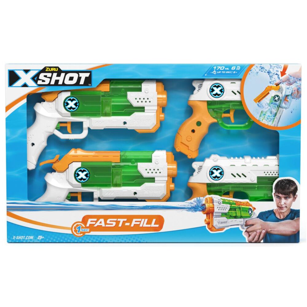 Водный Бластер игрушечный ZURU X-Shot Water Фаст Филл zuru водный бластер x shot water фаст филл микро