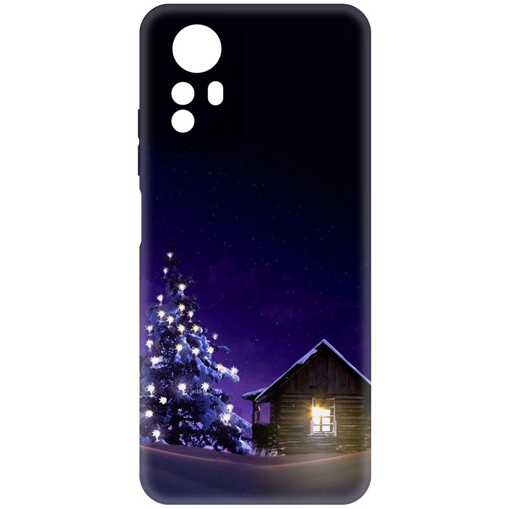 

Чехол-накладка Krutoff Soft Case Зимний домик для Xiaomi Redmi Note 12S черный