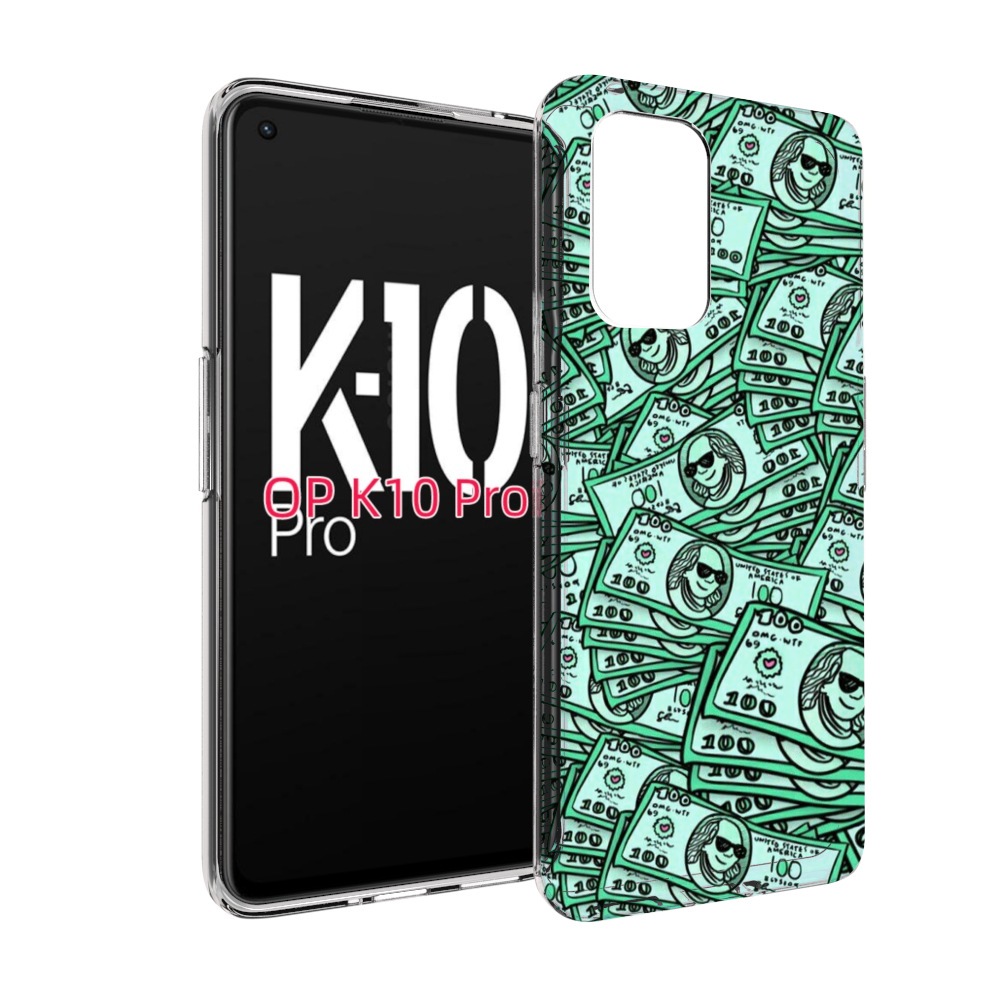 

Чехол MyPads доллары картинка для OPPO K10 Pro, Прозрачный, Tocco