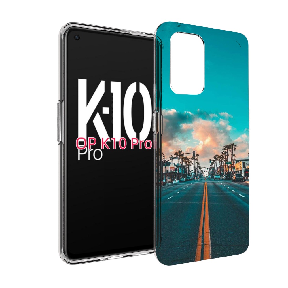 

Чехол MyPads дорога-в-лос-анджелес для OPPO K10 Pro, Прозрачный, Tocco