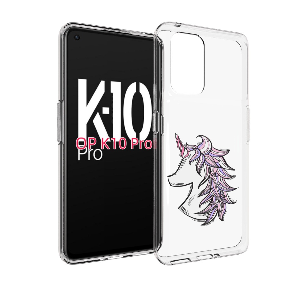 

Чехол MyPads единорог-рисунок для OPPO K10 Pro, Прозрачный, Tocco