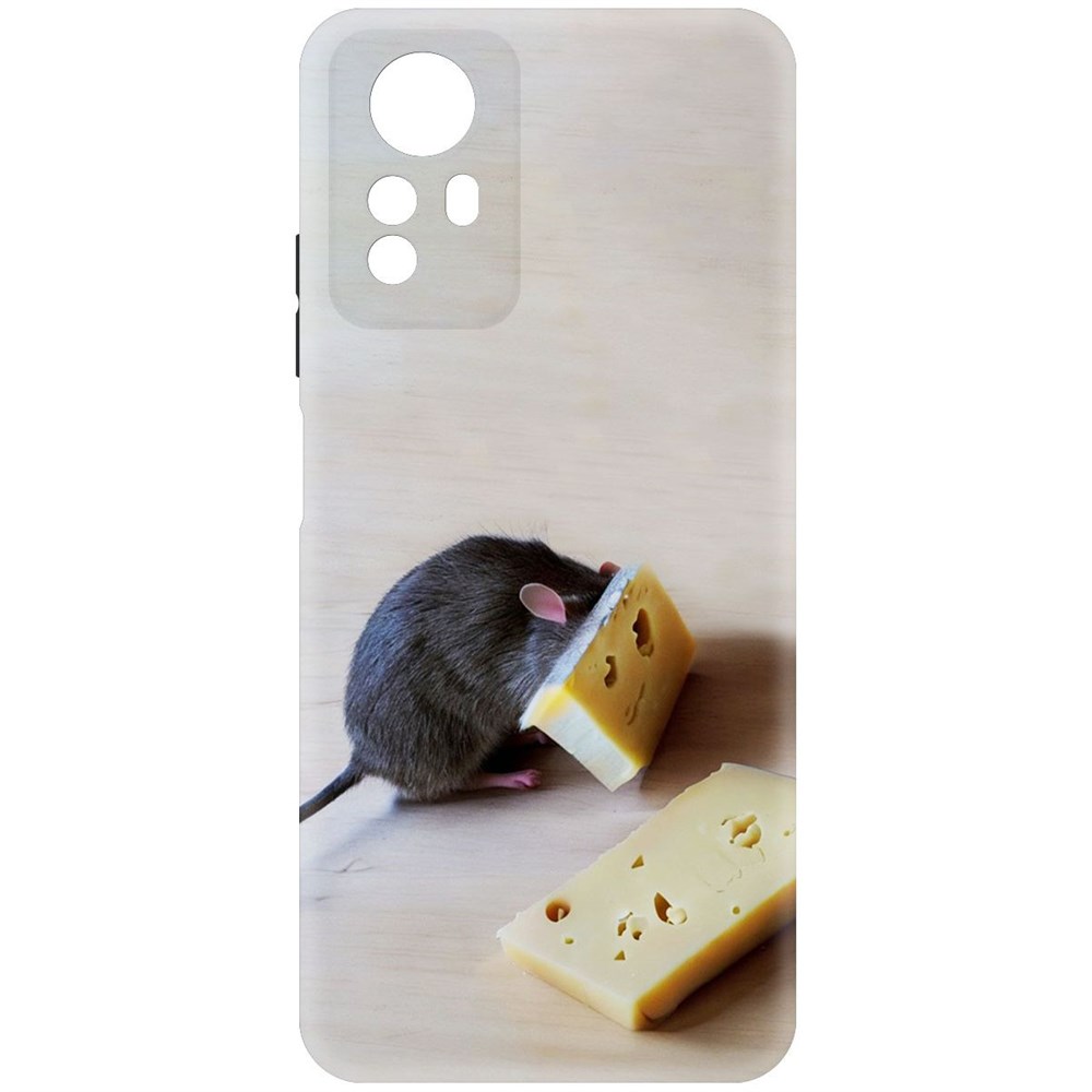 Чехол-накладка Krutoff Soft Case Мышь и сыр для Xiaomi Redmi Note 12S черный