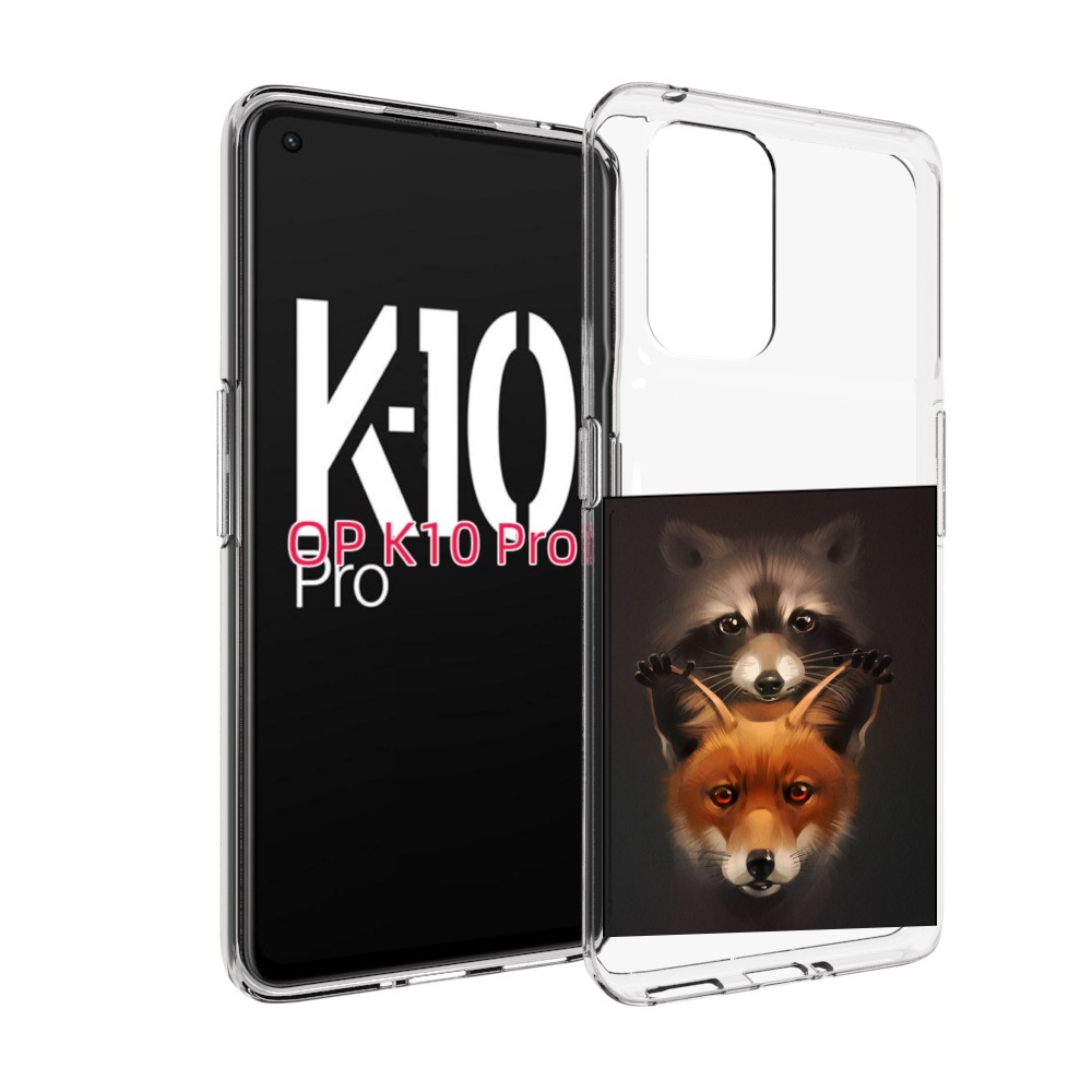 

Чехол MyPads енотик-лисенок для OPPO K10 Pro, Прозрачный, Tocco