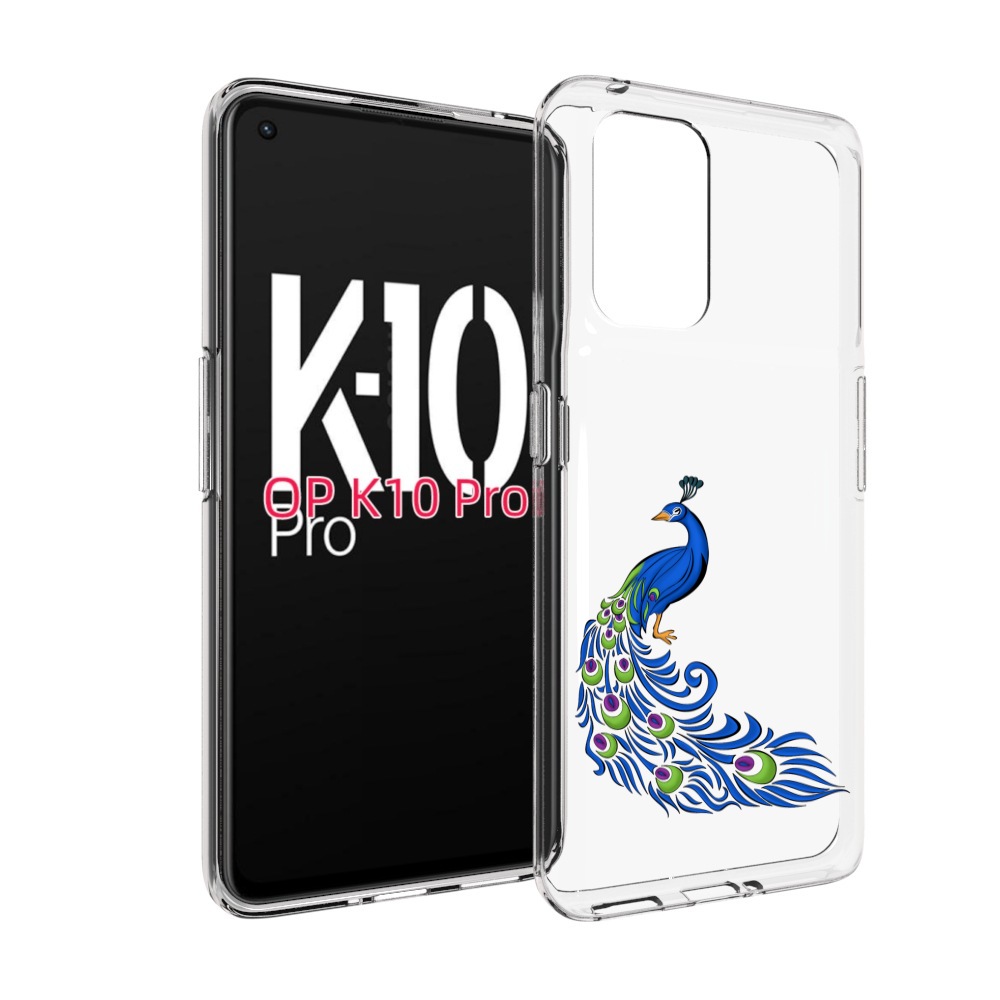 

Чехол MyPads жарптица-голубая для OPPO K10 Pro, Прозрачный, Tocco