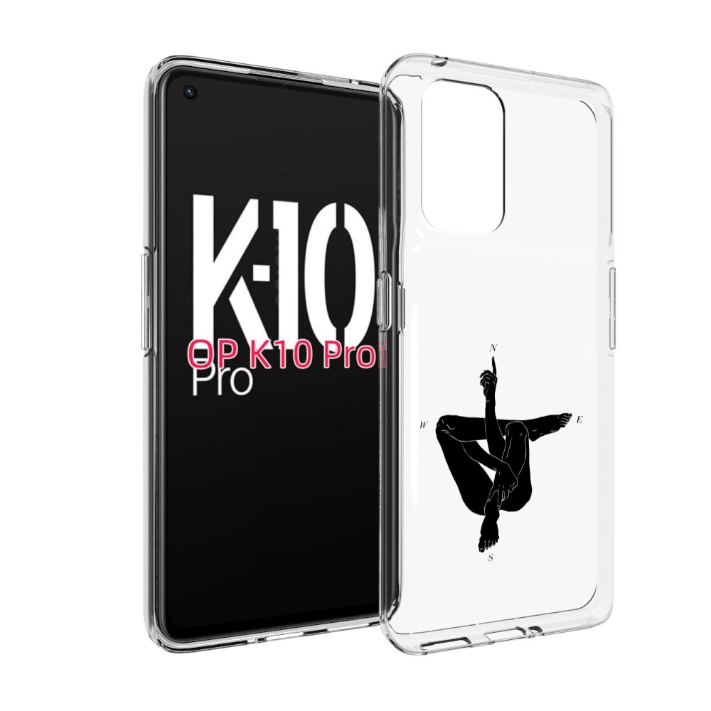 

Чехол MyPads живой компас для OPPO K10 Pro, Прозрачный, Tocco