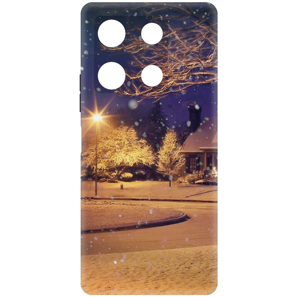 

Чехол-накладка Krutoff Soft Case Зимняя сказка для INFINIX Note 30 Pro черный