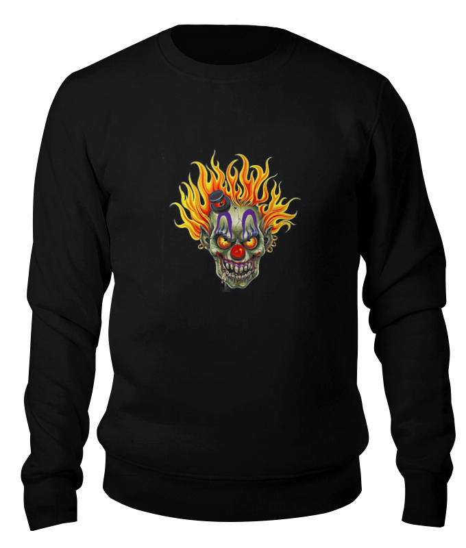

Свитшот унисекс Printio Evil clown черный M, Evil clown