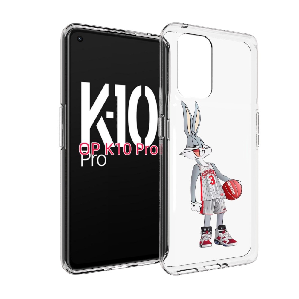 

Чехол MyPads заяц-баскетболист женский для OPPO K10 Pro, Прозрачный, Tocco