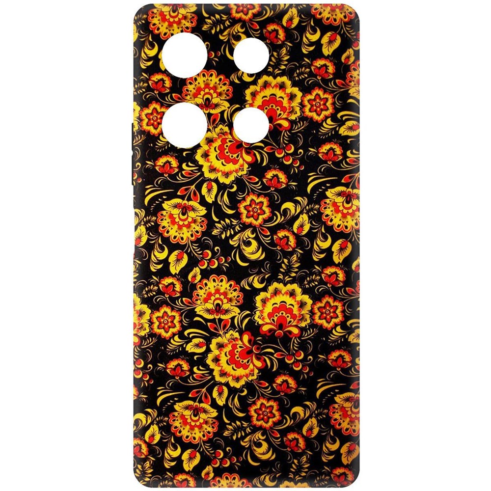 

Чехол-накладка Krutoff Soft Case Хохлома для Infinix Note 30 Pro черный
