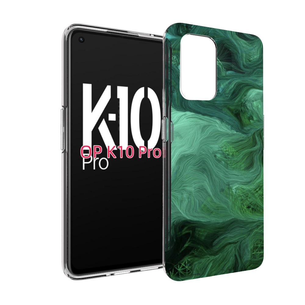 

Чехол MyPads зеленые нити для OPPO K10 Pro, Прозрачный, Tocco