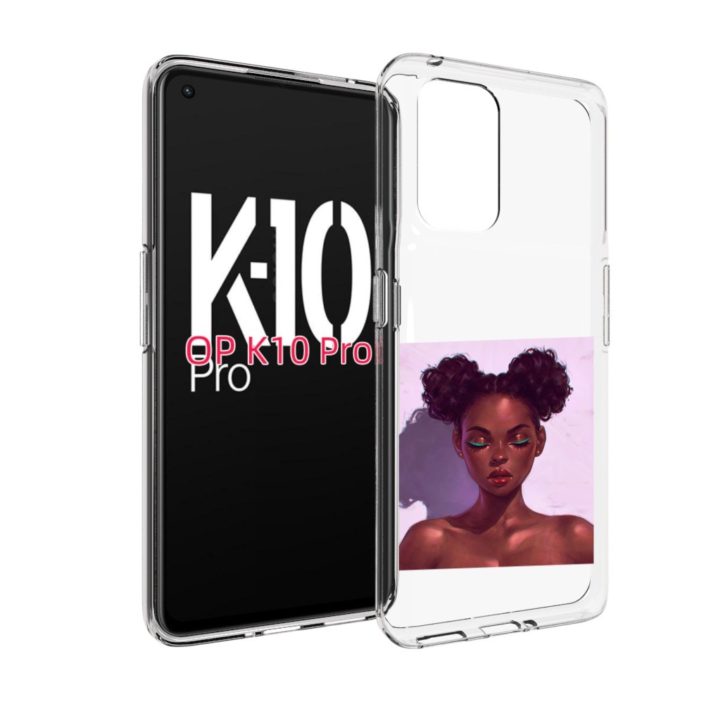 

Чехол MyPads зеленые-стрелки женский для OPPO K10 Pro, Прозрачный, Tocco