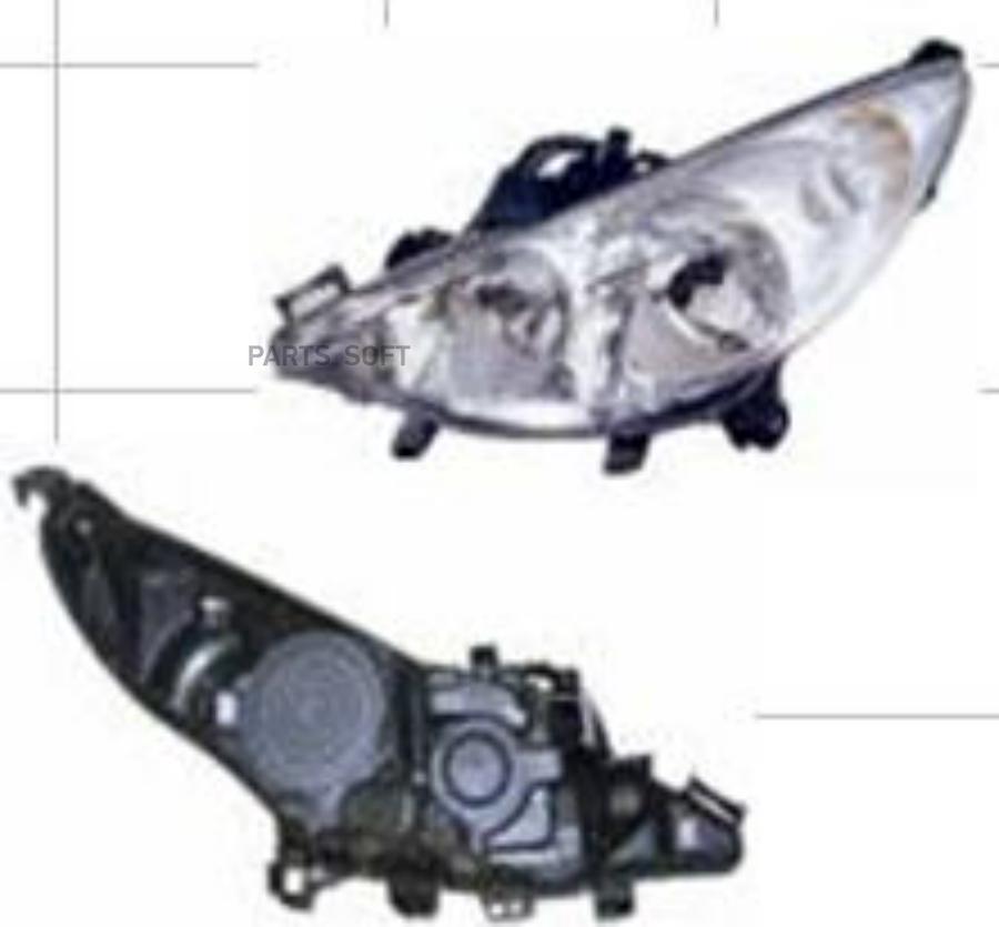 

Фара Передн Лев С Эк Peugeot: 207 06- Depo арт. 550-1141L-LD-EM
