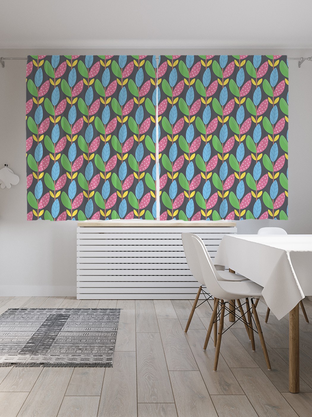 

Шторы JoyArty "Разноцветные листья на ветке", Oxford DeLux, 2 полотна 145x180 см, Разноцветные листья на ветке