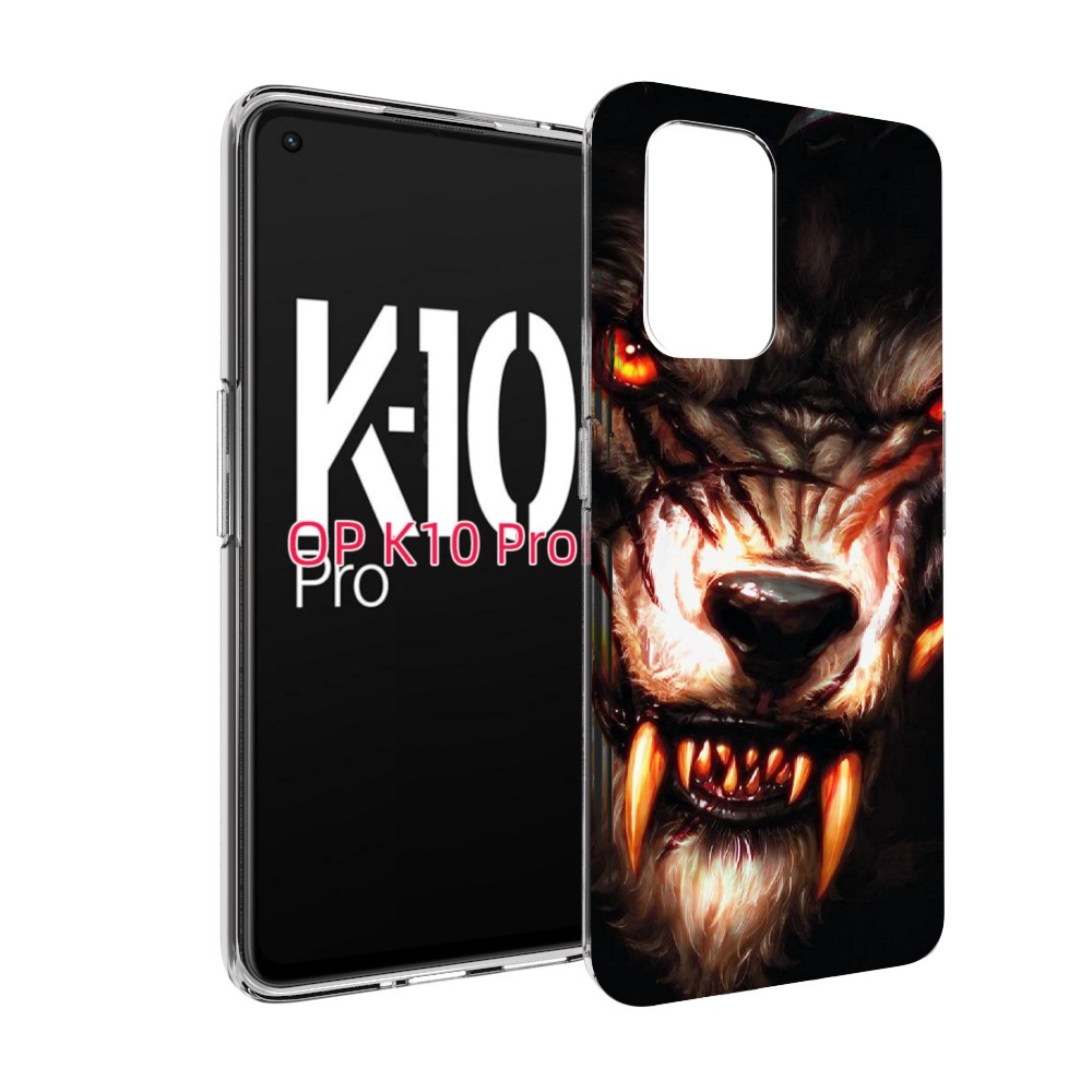 

Чехол MyPads злой голодный волк мужской для OPPO K10 Pro, Прозрачный, Tocco