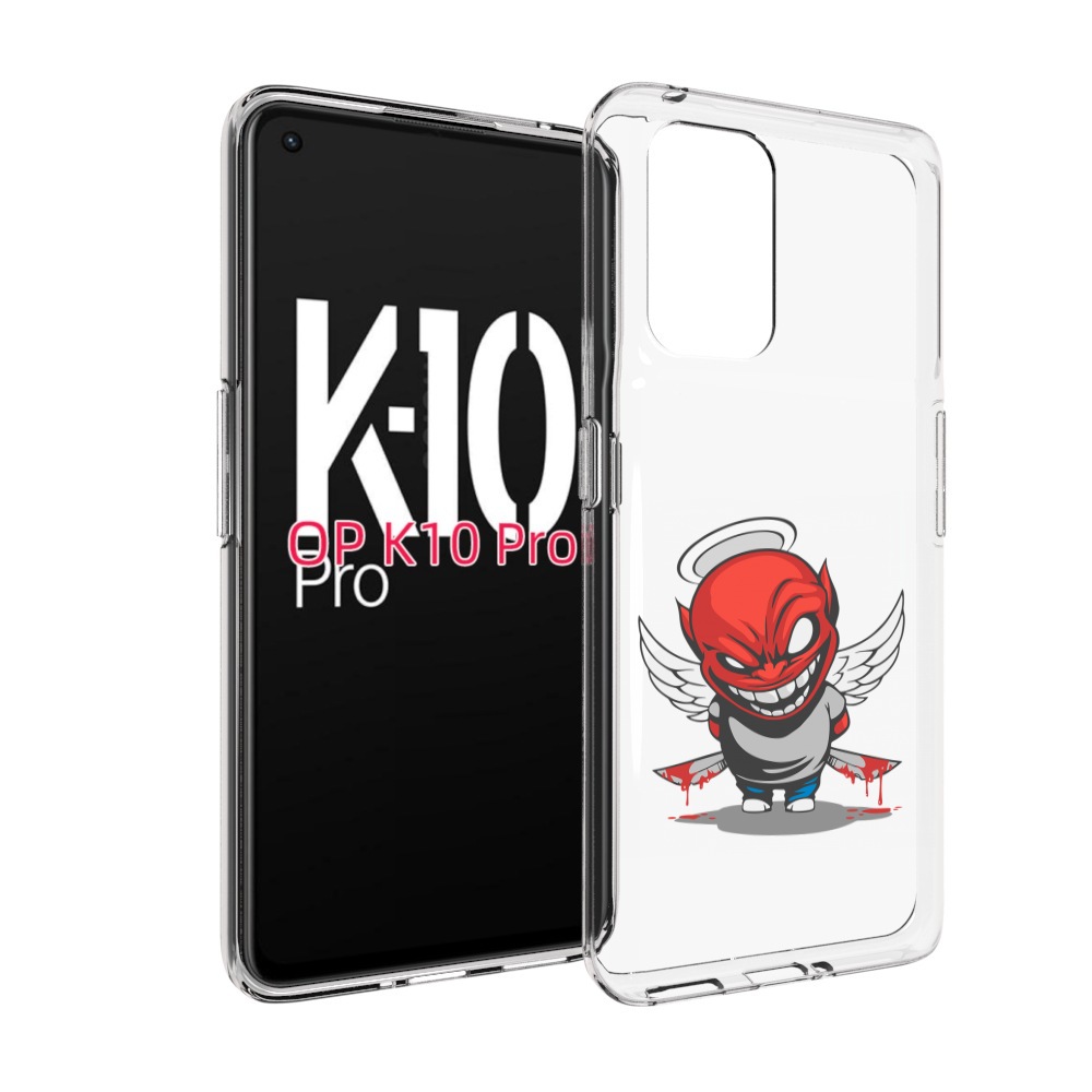 

Чехол MyPads злой-ангел для OPPO K10 Pro, Прозрачный, Tocco