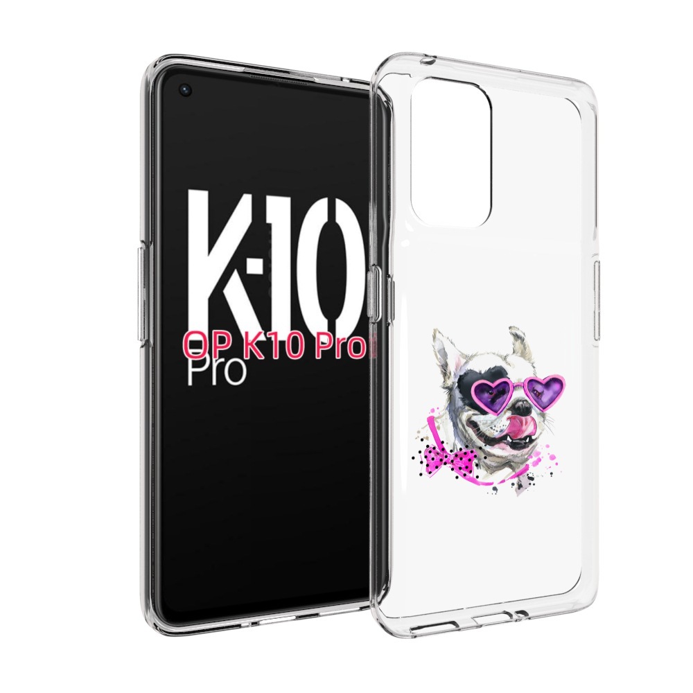 

Чехол MyPads акварельный пёс для OPPO K10 Pro, Прозрачный, Tocco