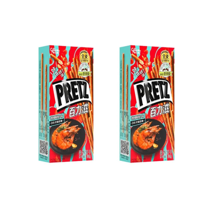 

Хлебные палочки Pretz со вкусом креветок, 2 шт по 65 г