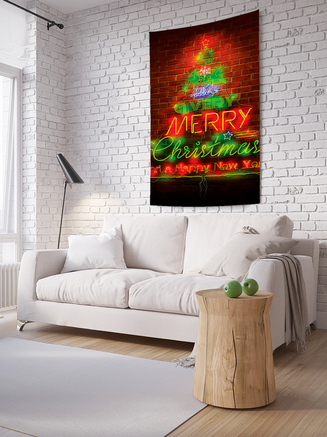 фото Вертикальное фотопанно на стену joyarty "новогодняя елка", 100x150 см