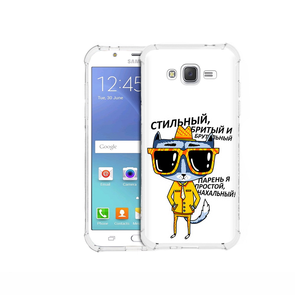 

Чехол MyPads Tocco для Samsung Galaxy J5 (2015) стильный кот (PT15272.579.625), Прозрачный, Tocco