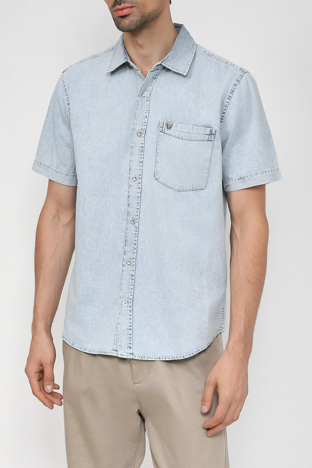 Джинсовая рубашка мужская Loft LF2032741 синяя XL