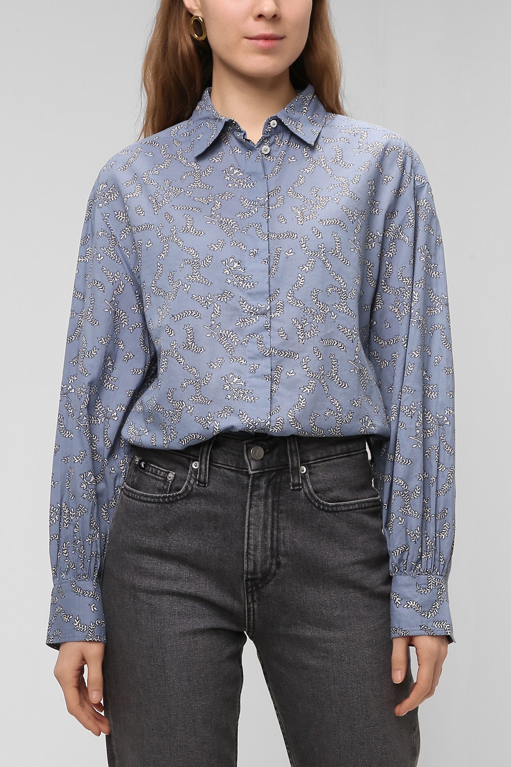 

Блуза женская Marc O’Polo 108149142229 голубая 40, 108149142229