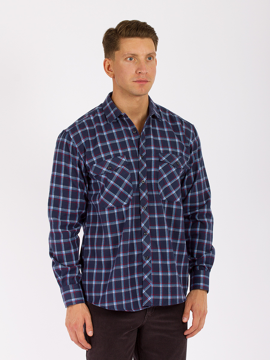 

Рубашка мужская PALMARY GD57000686 синяя 2XL, GD57000686