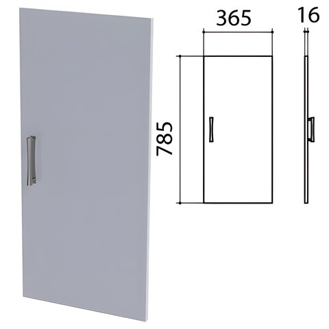 фото Дверь лдсп низкая "монолит", 365х16х785 мм, цвет серый, дм41.11
