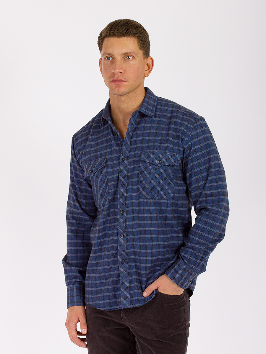

Рубашка мужская PALMARY LEADING GD57000686 синяя 4XL, GD57000686