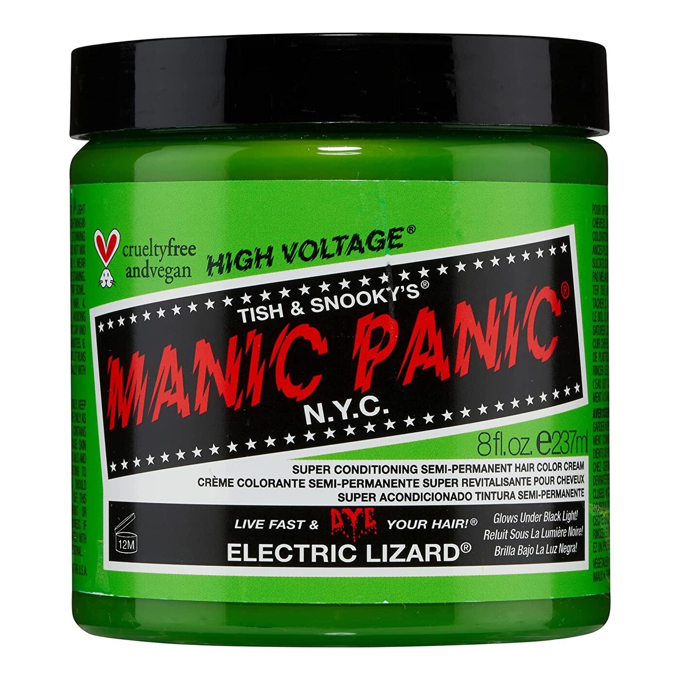 Краска для волос Светло-зеленая MANIC PANIC Classic Electric Lizard 237ml краска расцвет ма 15 масляная универсальная глянцевая зеленая 2 7 кг