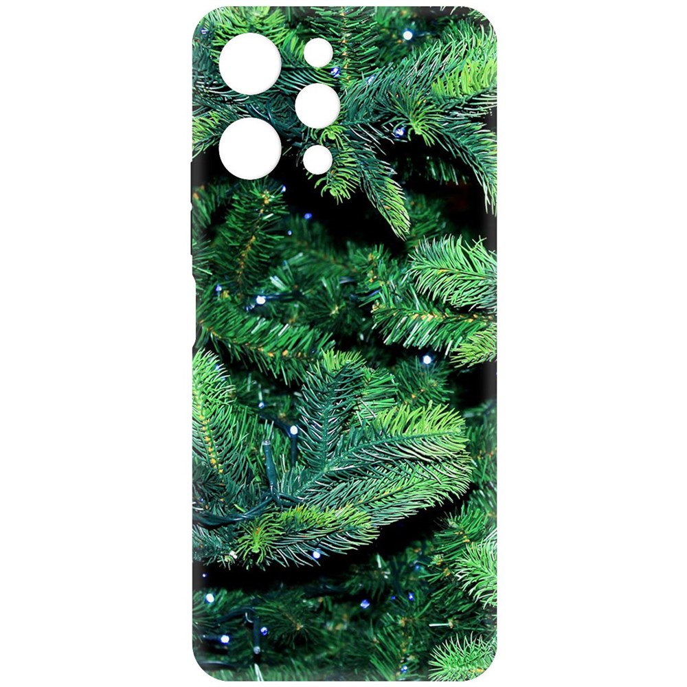 

Чехол-накладка Krutoff Soft Case Еловые лапки для Xiaomi Redmi 12 черный