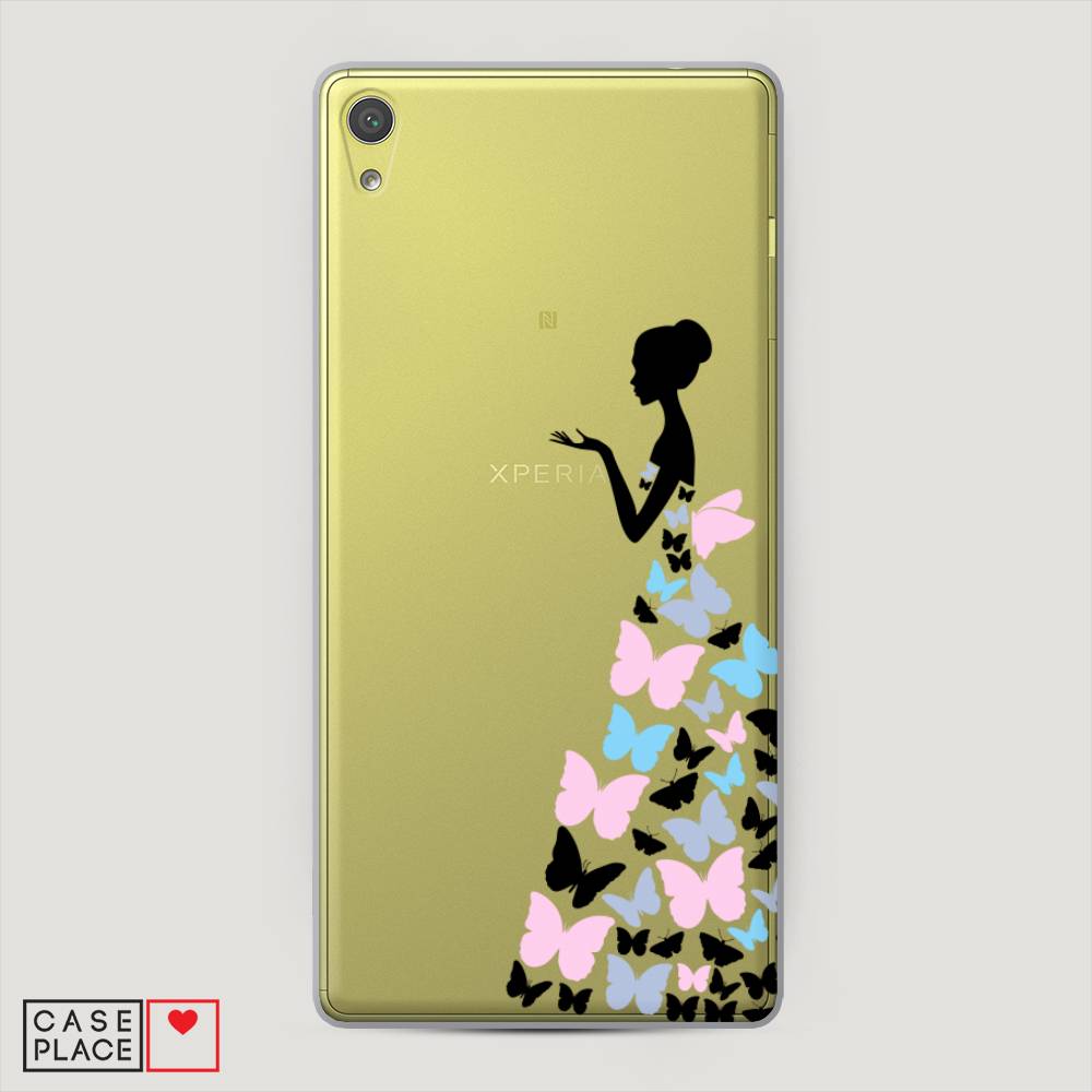 

Пластиковый чехол "Платье из бабочек" на Sony Xperia XA Ultra