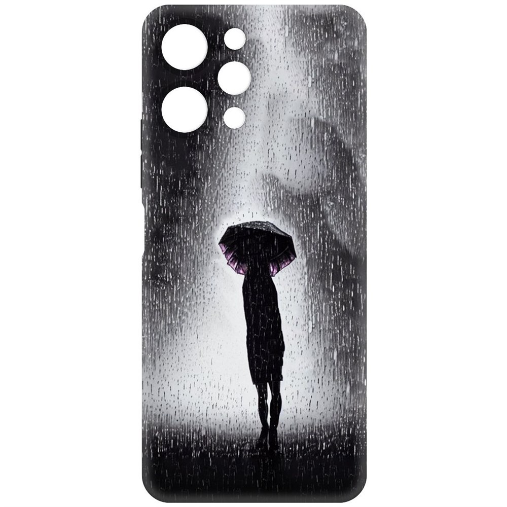 

Чехол-накладка Krutoff Soft Case Ночная крипота для Xiaomi Redmi 12 черный