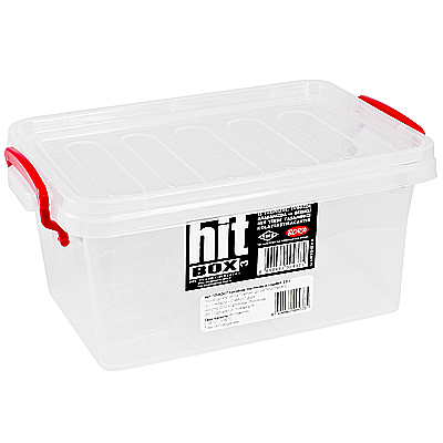 

Контейнер прямоугольный 4.5л ДхШхВ 195х300х135 мм с крышкой на зажимах ''BORA'', Красный