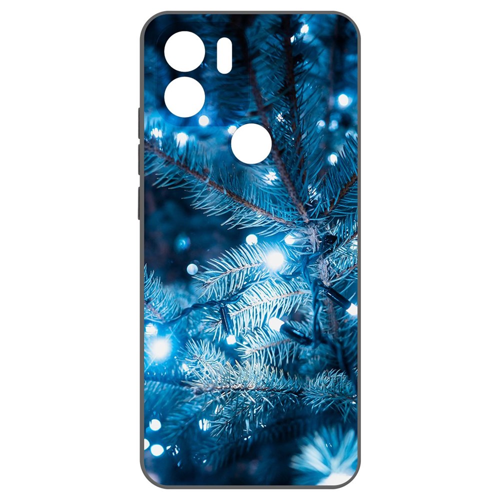 Чехол-накладка Krutoff Soft Case Гирлянда для Xiaomi Poco C51 черный