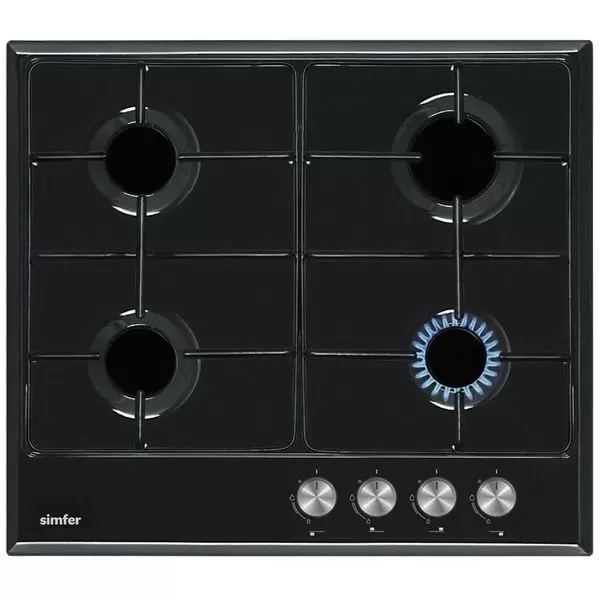 фото Встраиваемая варочная панель газовая simfer h60v40b416 black