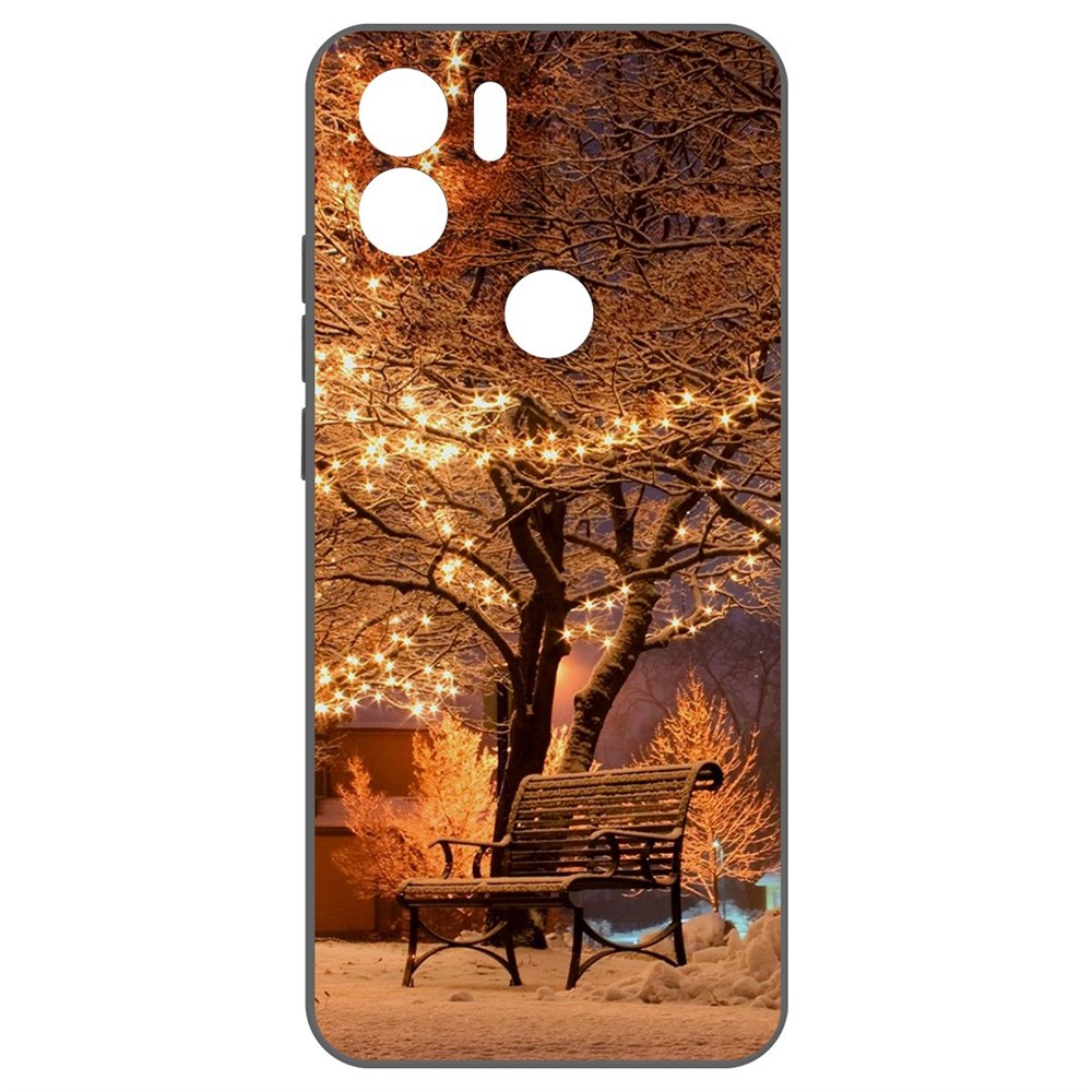 

Чехол-накладка Krutoff Soft Case Зимний парк для Poco C51 черный