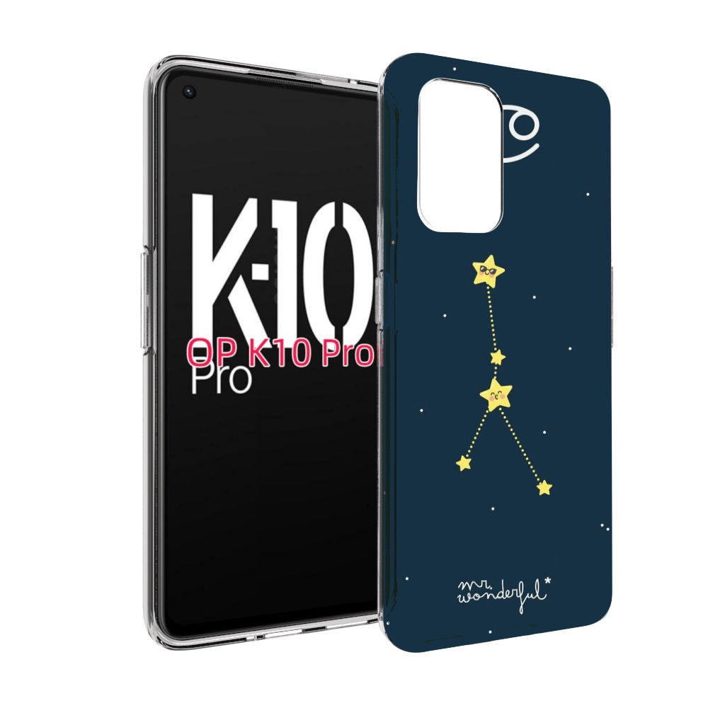 

Чехол MyPads знак-зодиака-рак-3 для OPPO K10 Pro, Прозрачный, Tocco