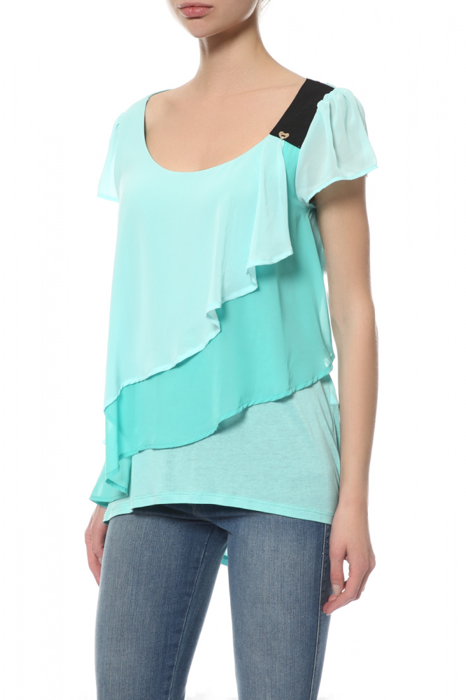 

Блуза женская LEIDIRO 6021_14 бирюзовая 42, 6021_14