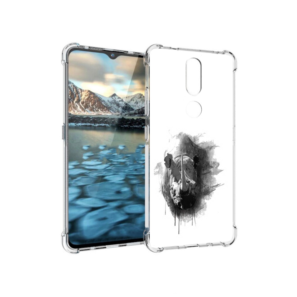 

Чехол MyPads Tocco для Nokia 2.4 носорог (PT227049.107.523), Прозрачный, Tocco