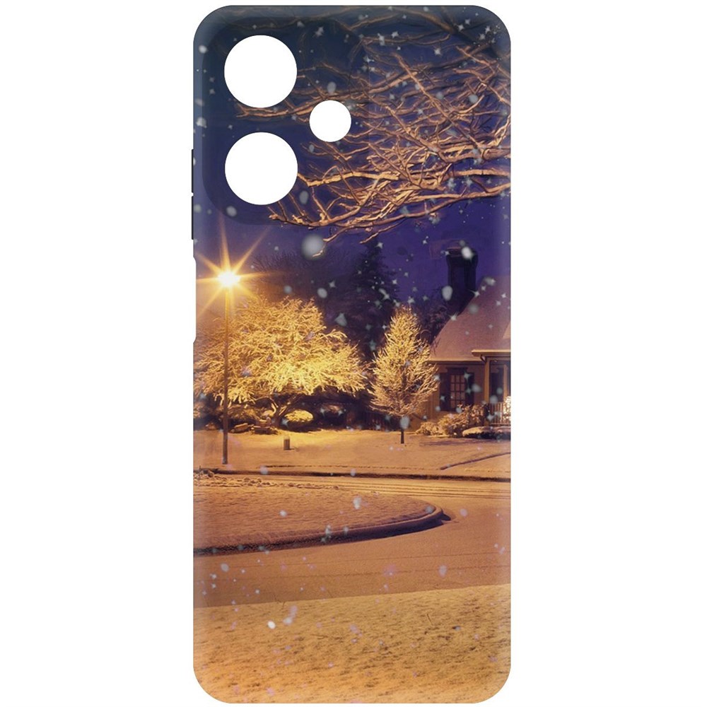 

Чехол-накладка Krutoff Soft Case Зимняя сказка для Infinix Hot 30 Play черный