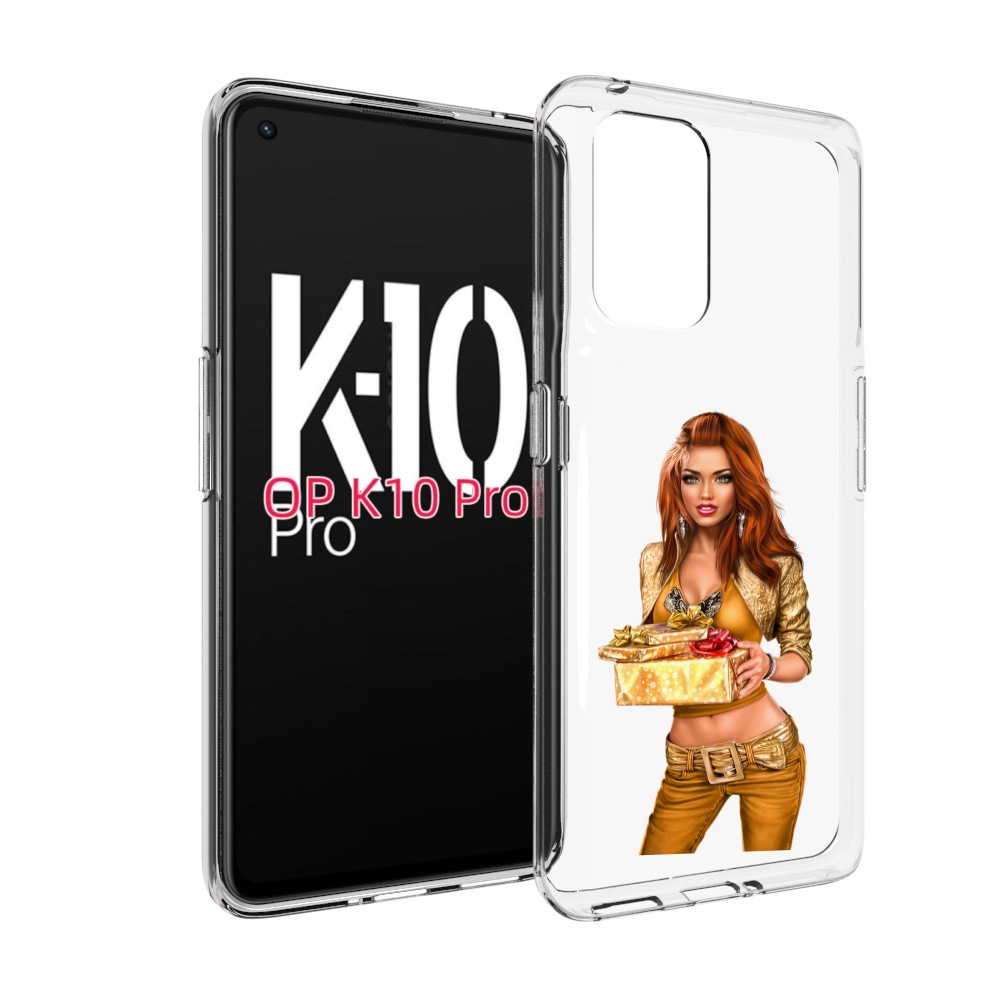 

Чехол MyPads золотая-девочка-с-подарком женский для OPPO K10 Pro, Прозрачный, Tocco