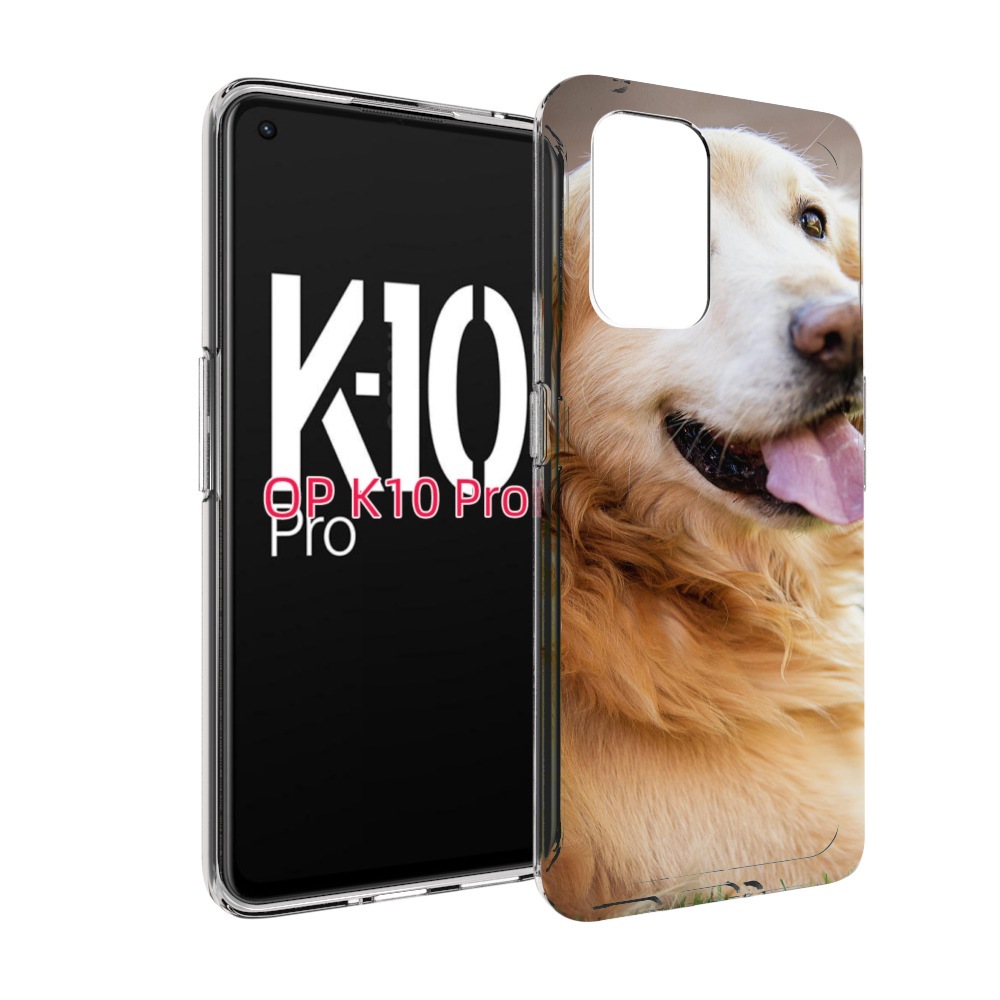 

Чехол MyPads золотистыи ретривер для OPPO K10 Pro, Прозрачный, Tocco