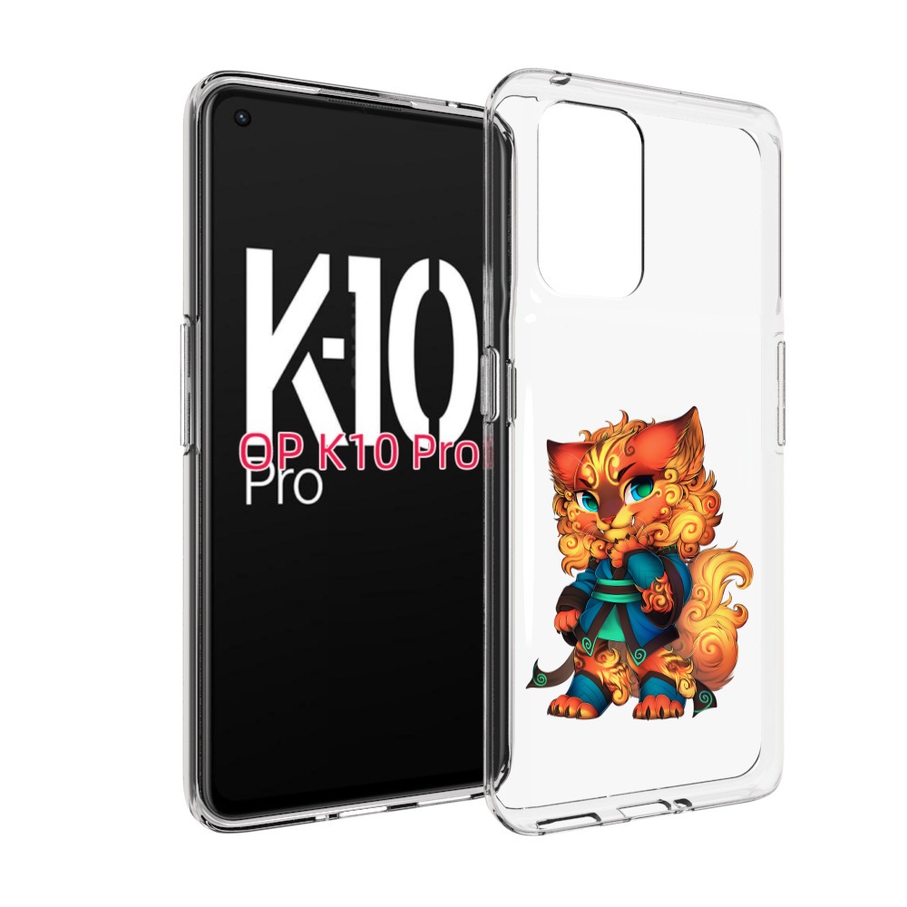

Чехол MyPads золотой-кот для OPPO K10 Pro, Прозрачный, Tocco