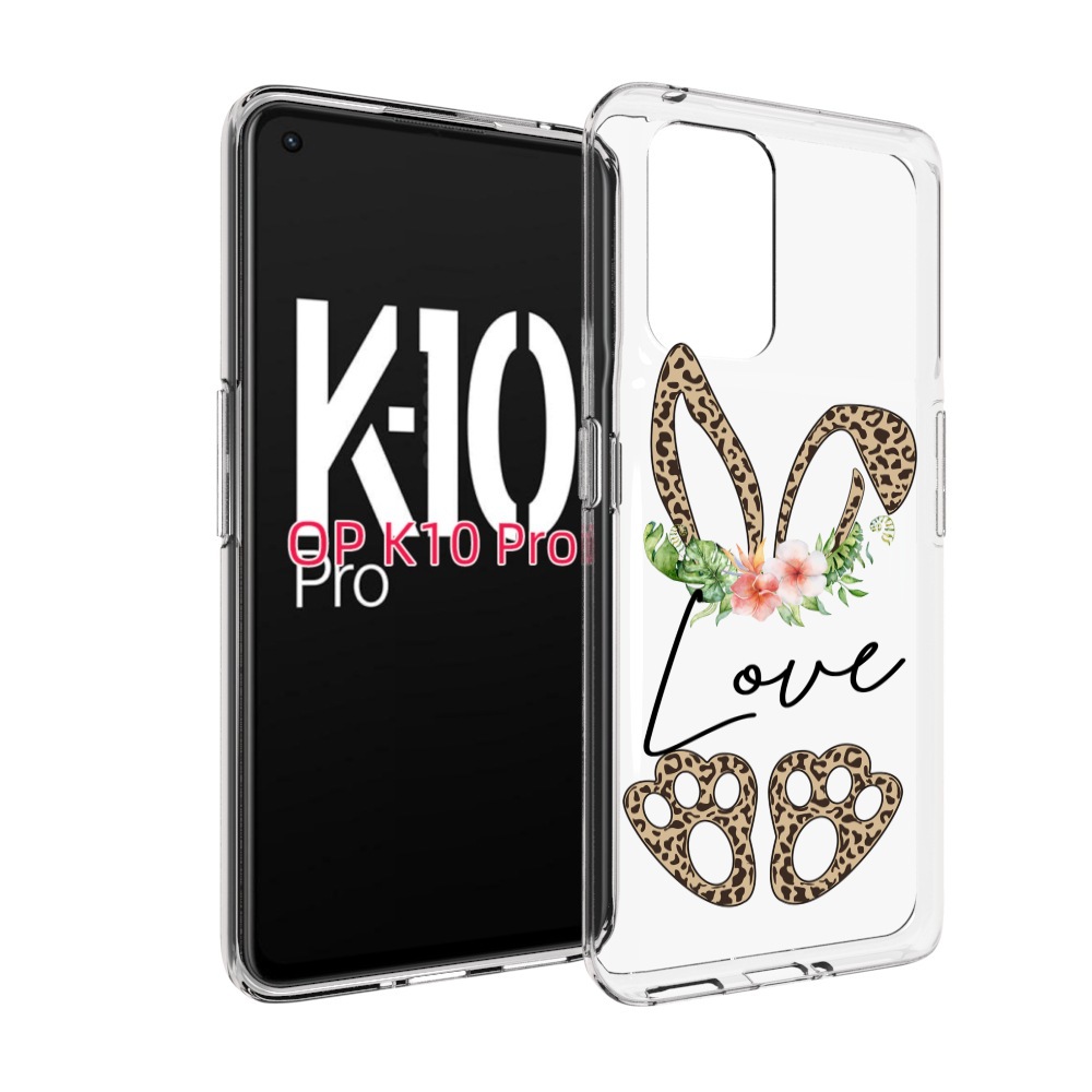 

Чехол MyPads золотые-лапки-и-ушки для OPPO K10 Pro, Прозрачный, Tocco