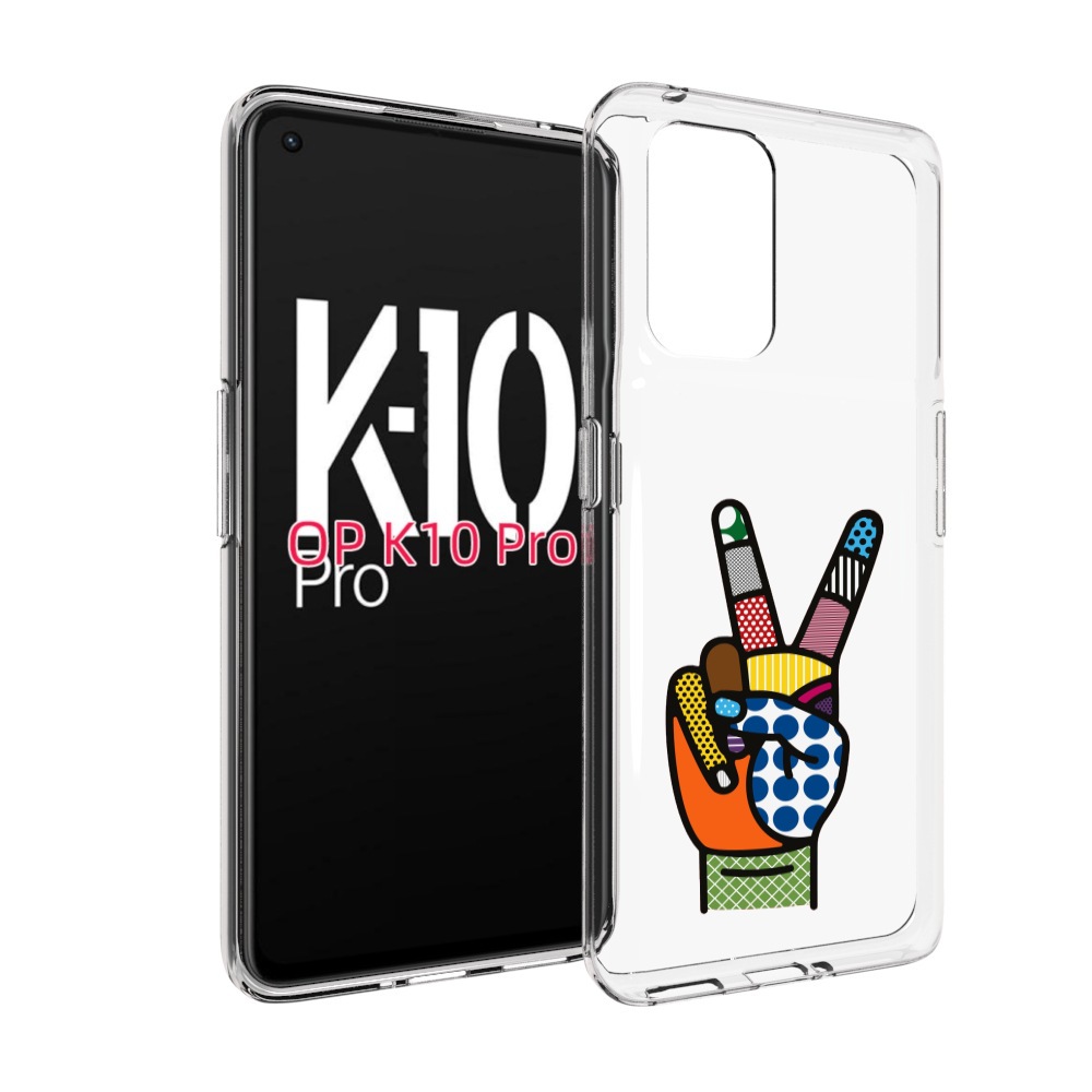 

Чехол MyPads йоу пальчики для OPPO K10 Pro, Прозрачный, Tocco