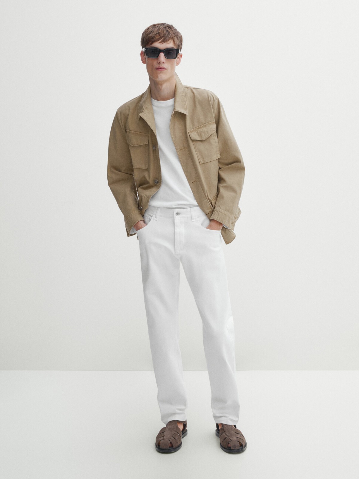 

Джинсы мужские Massimo Dutti 0035/057-I2024 белые 38, Белый, 0035/057-I2024